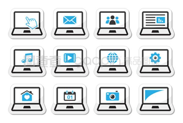 筆記本電腦矢量圖標設置指南